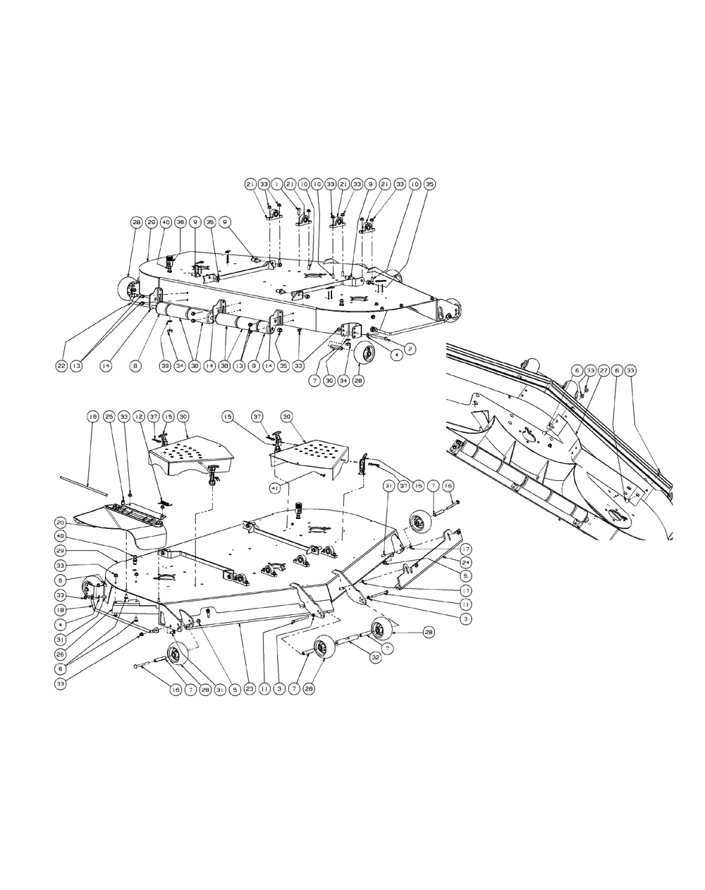 Cutter Deck 72-Inch Diagram and Parts List for S7237-KW 53AI8DU8050-37HP Cub Cadet Lawn Tractor